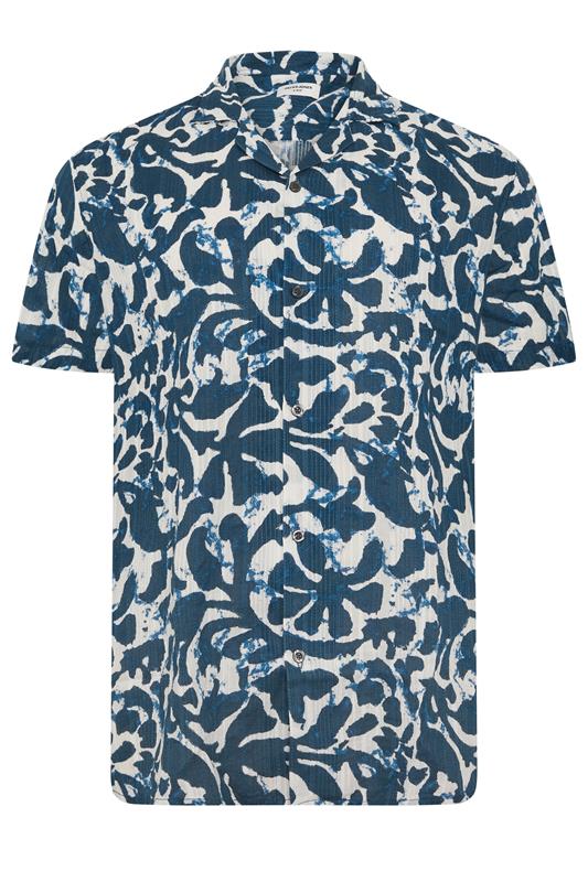 JACK & JONES Big & Tall Blue Sun Print Resort Shirt | BadRhino 4