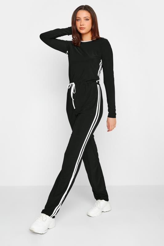Tall  LTS Tall Black Side Stripe Jumpsuit