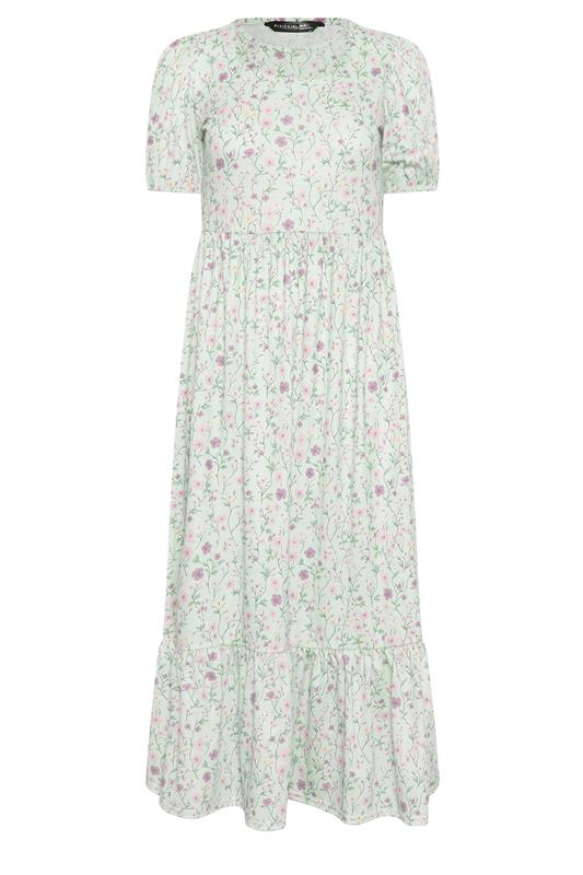 PixieGirls Petite Sage Green Floral Maxi Dress | PixieGirl 5