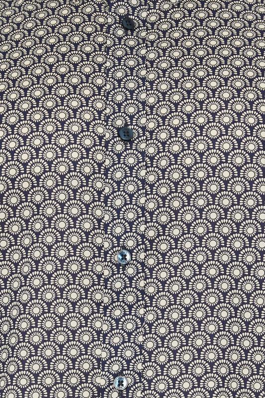 BEN SHERMAN Big & Tall Black Geometric Print Short Sleeve Shirt | BadRhino 2