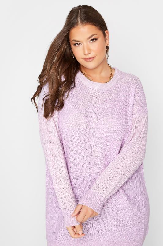 Curve Lilac Purple Essential Knitted Jumper 4