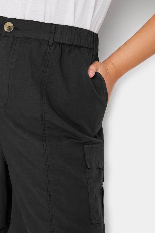YOURS Plus Size Black Cargo Shorts | Yours Clothing 4