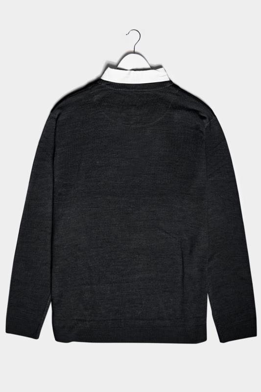 BadRhino Black & White Essential Mock Shirt Jumper | BadRhino