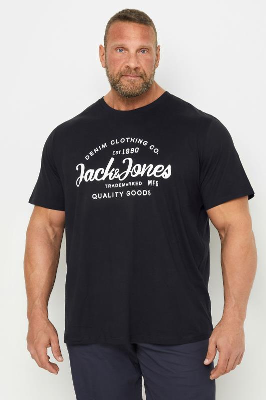 JACK & JONES Big & Tall Black Forest T-Shirt | BadRhino 1