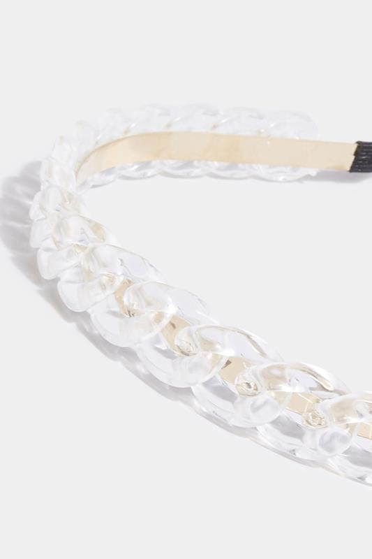 White Chain Headband | Yours Clothing 4