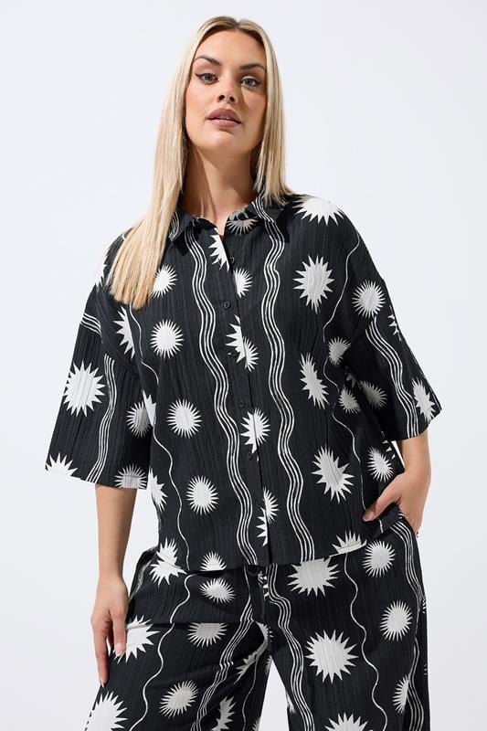  LIMITED COLLECTION zwart zonne-krinkel shirt