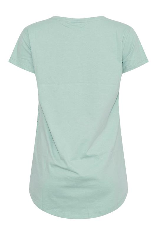 LTS Tall Women's Sage Green Broderie Anglaise Cotton T-Shirt | Yours Clothing 6