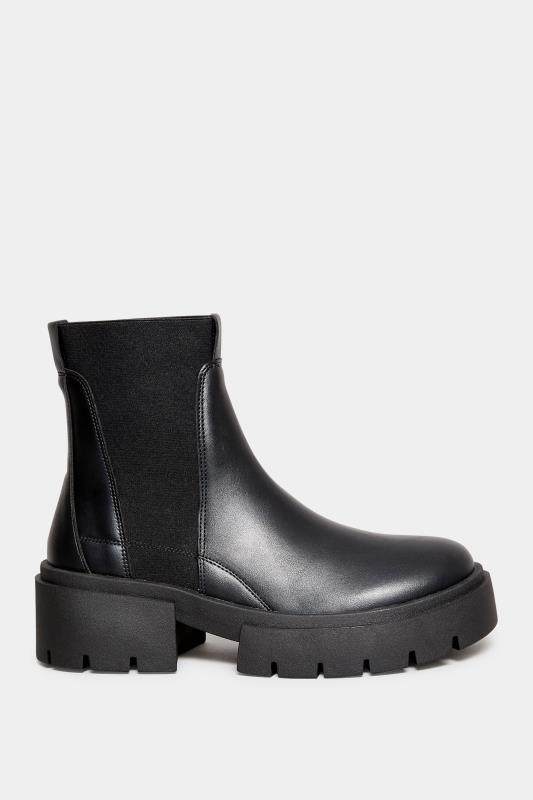 LIMITED COLLECTION Black Chunky Chelsea Ankle Boots In Wide E Fit ...