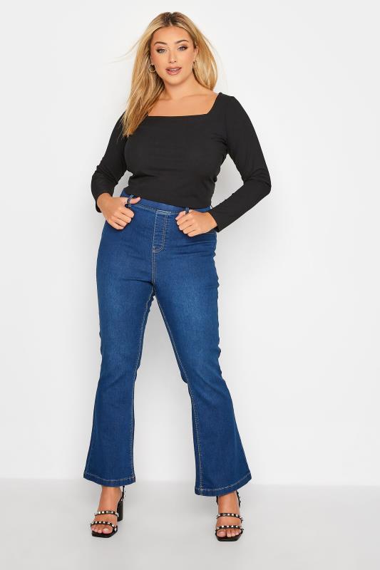 Curve Blue Pull-On HANNAH Bootcut Jeggings 3