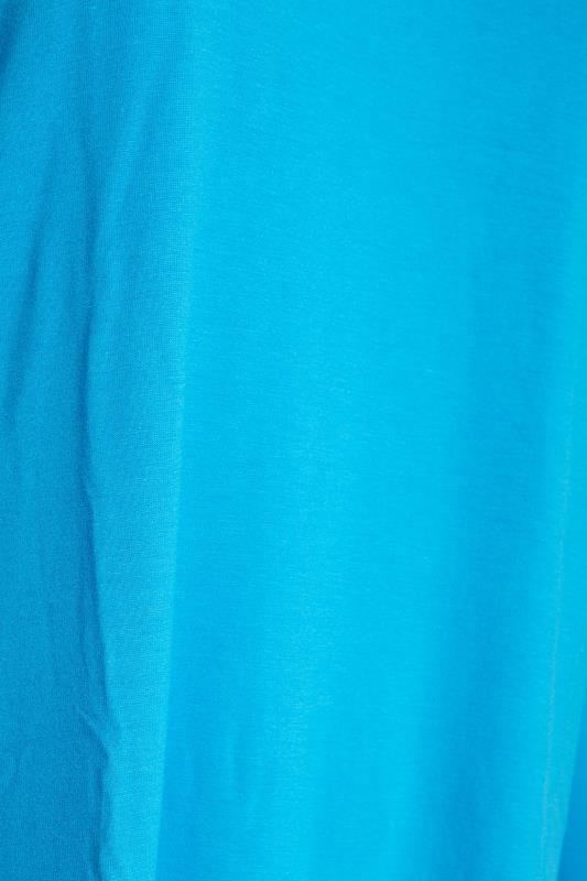 LIMITED COLLECTION Curve Turquoise Blue Extreme Dip Back T-Shirt 4