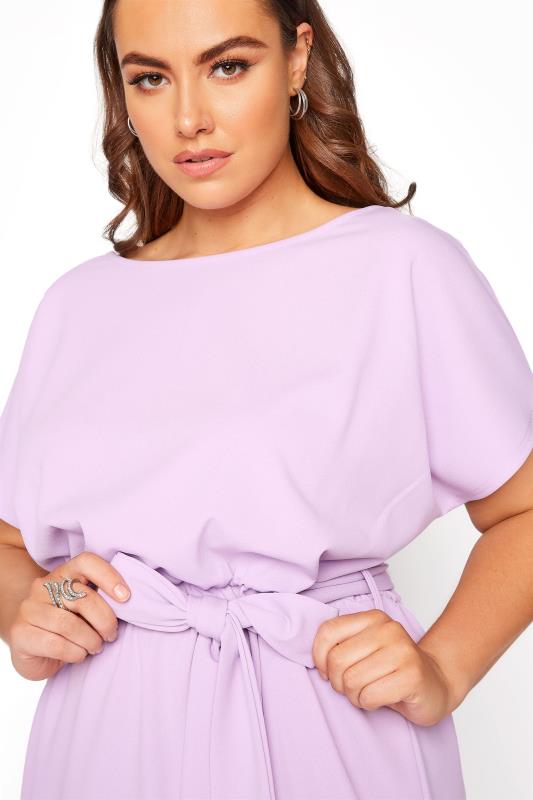YOURS LONDON Lilac Batwing Belted Peplum Top_D.jpg