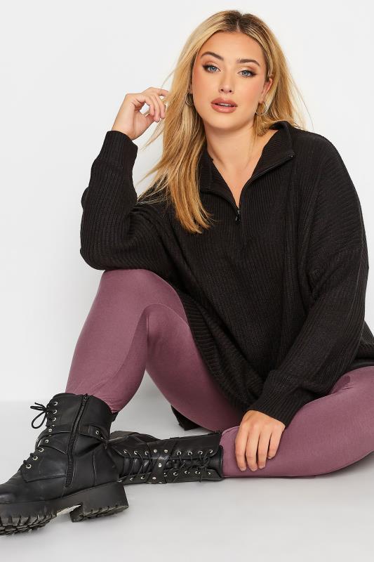 Curve Plus Size Dusty Pink Leggings | Yours Clothing 3