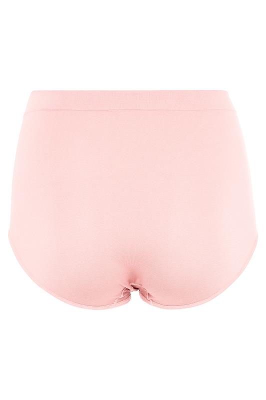 Pink Seamless Light Control High Waisted Full Briefs | Yours Clothing  4