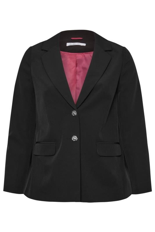 YOURS LONDON Plus Size Black Tailored Blazer Yours Clothing