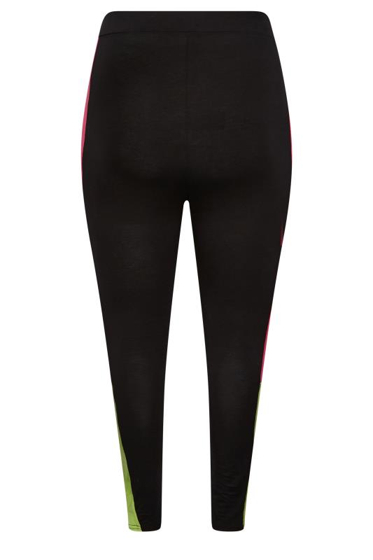 YOURS Curve ACTIVE Black Colour Block High Waisted Stretch Leggings | Yours Clothing   7