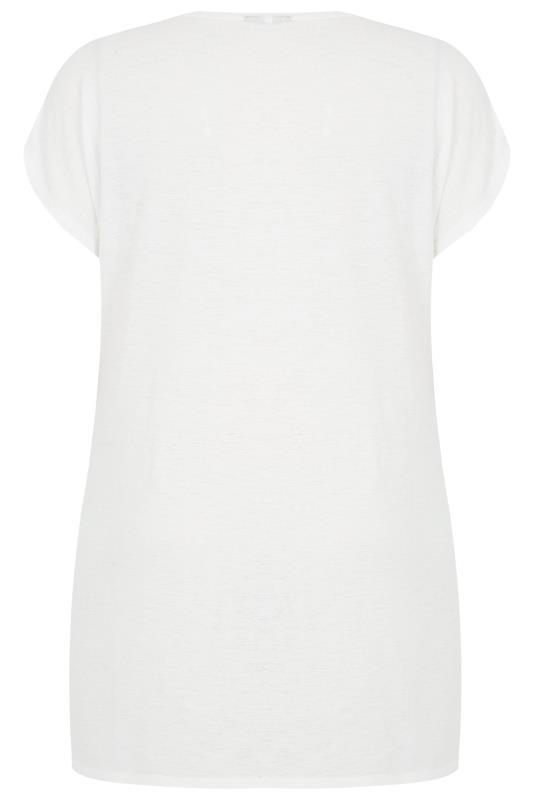 Plus Size Curve White Short Sleeve Cardigan | Yours Clothing 6