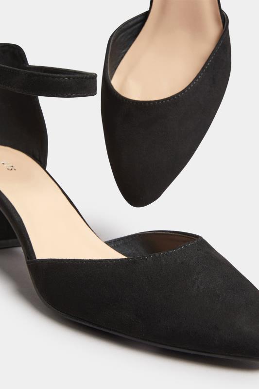 LTS Black Block Heel Court Shoes In Standard Fit | Long Tall Sally 5