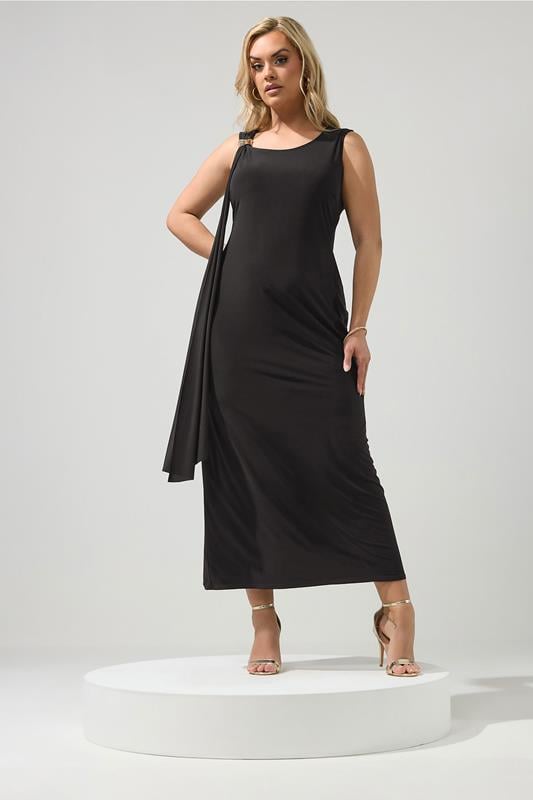 YOURS LONDON Plus Size Black Maxi Dress | Yours Clothing 1