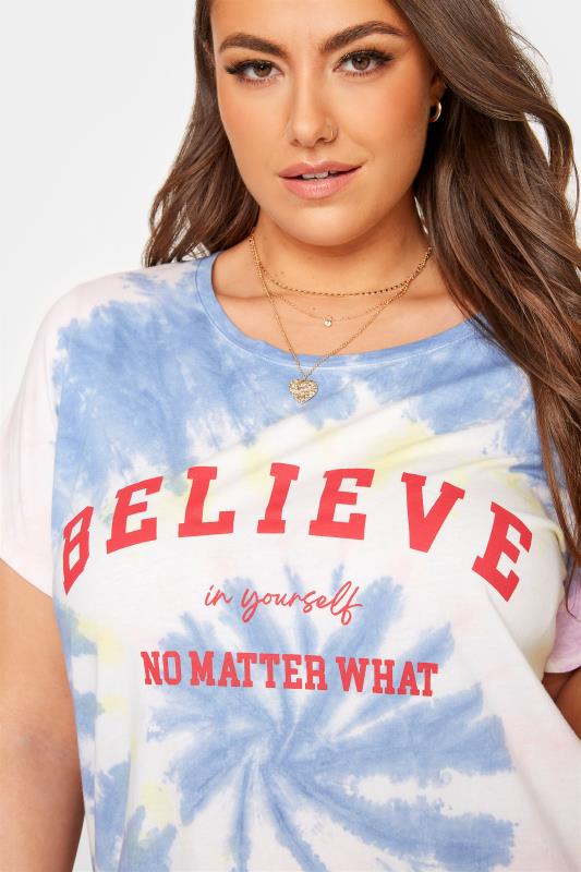 Curve White 'Believe In Yourself' Slogan T-Shirt_D.jpg