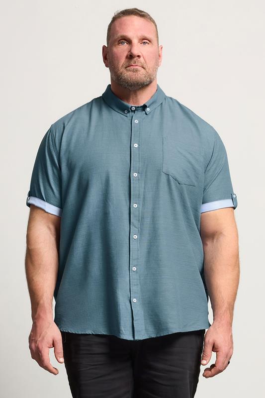 BadRhino Big & Tall Light Blue Slub Shirt | BadRhino 1