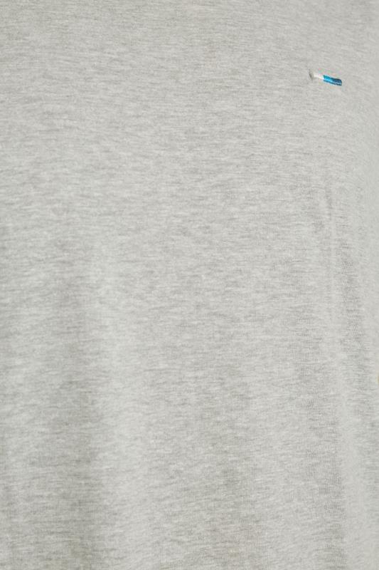 BadRhino Big & Tall Grey Marl Plain T-Shirt 2