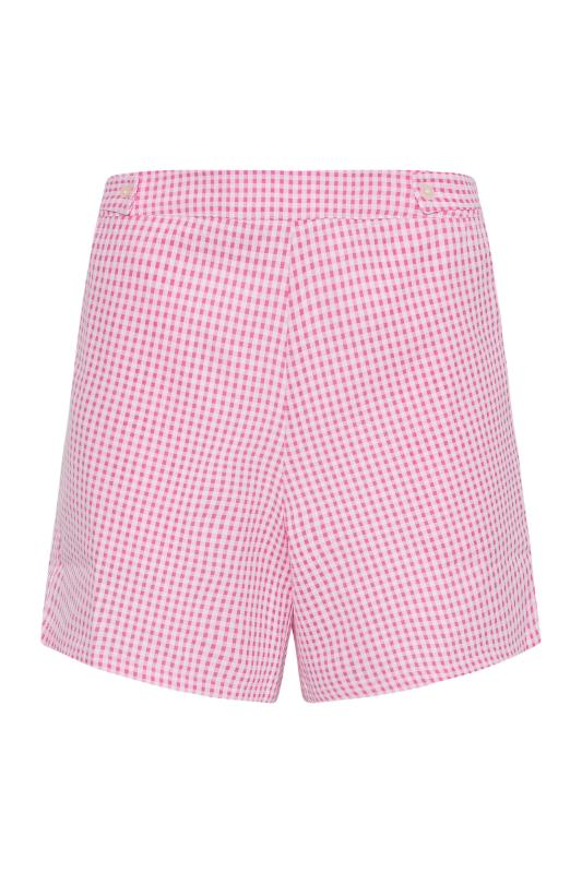 LTS Tall Pink Gingham Print Shorts 5