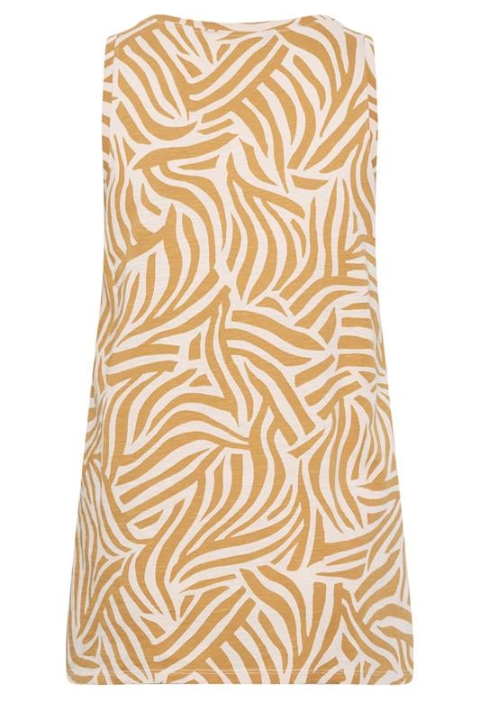 YOURS Plus Size Gold Zebra Vest Top | Yours Clothing 6