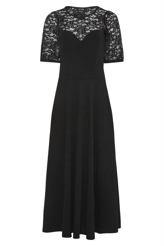 LTS Tall Black Lace Midi Dress 6