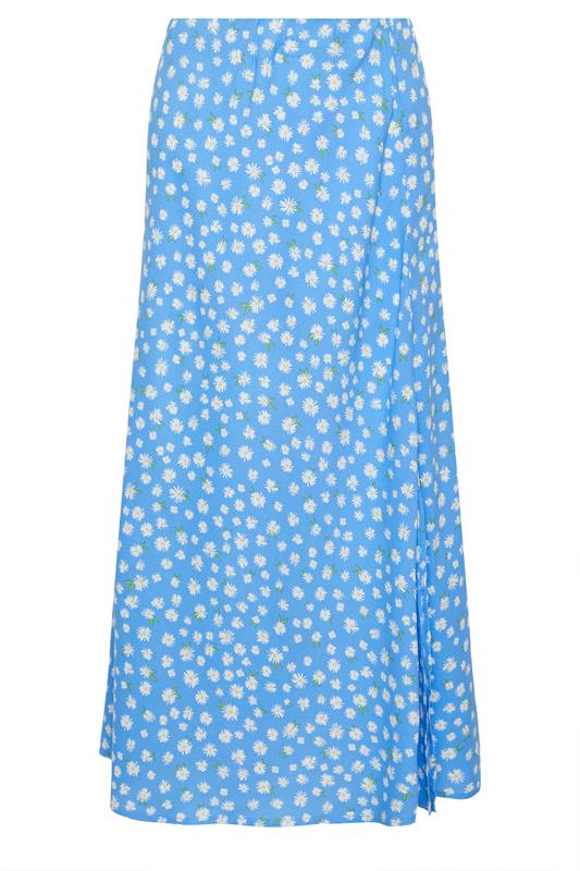 PixieGirl Petite Women's Blue Floral Midi Skirt | PixieGirl 5