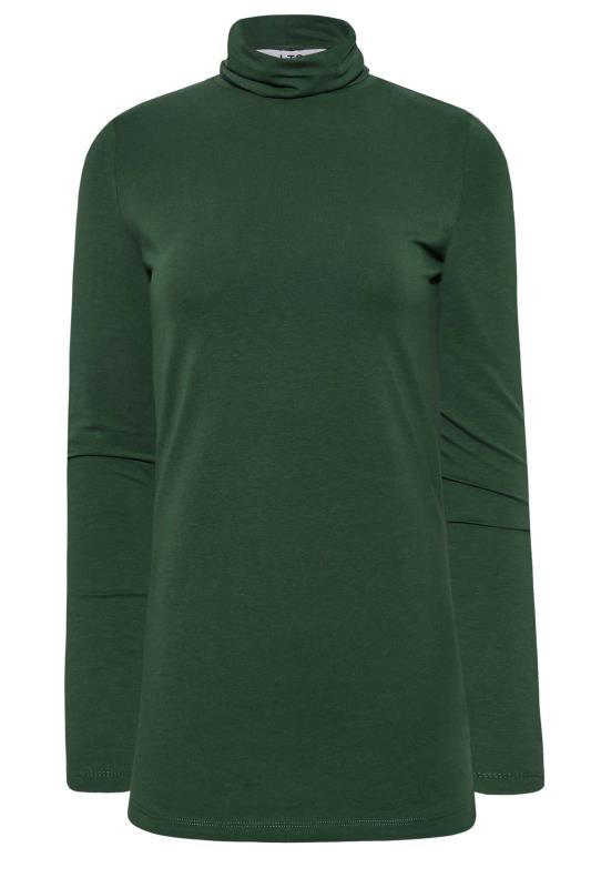 LTS Tall Women's Dark Green Roll Neck Long Sleeve Top | Long Tall Sally 6
