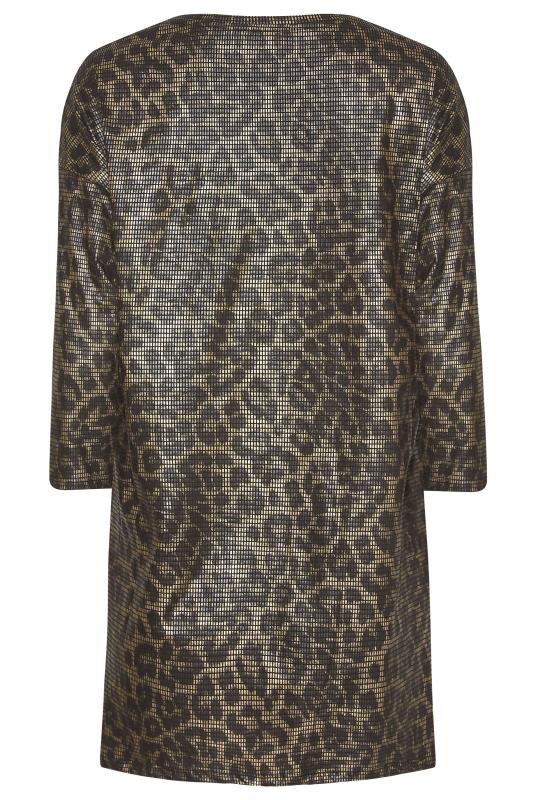 Tall Women's LTS Black Leopard Foil Print T-Shirt | Long Tall Sally 7