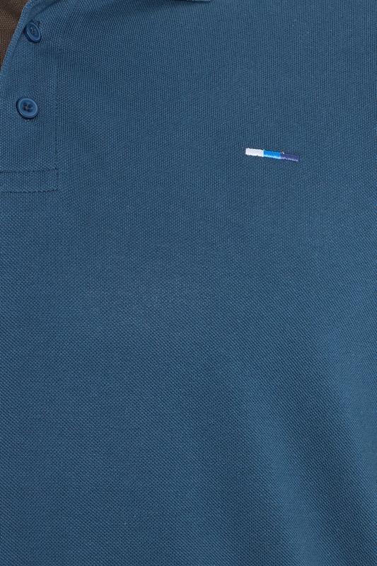 BadRhino Big & Tall Teal Blue Short Sleeve Polo Shirt | BadRhino 7