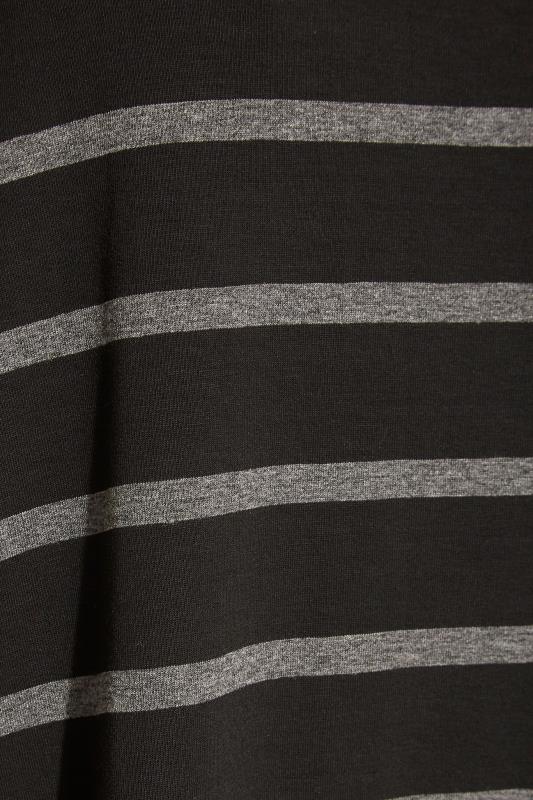 Curve Black & Grey Stripe Oversized T-Shirt 5