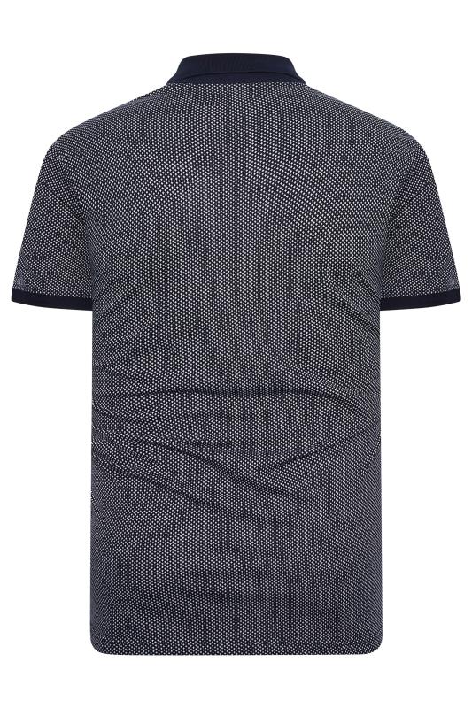 BadRhino Bad & Tall Navy Geometric Polo Shirt 4