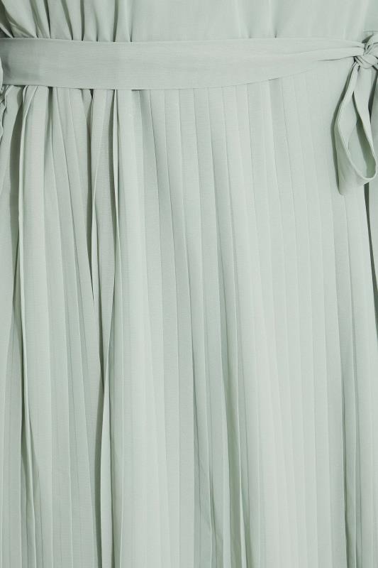 YOURS LONDON Plus Size Green Split Shoulder Midi Dress | Yours Clothing 5