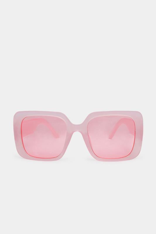 Plus Size Pink Oversized Tinted Sunglasses | Yours Clothing 3