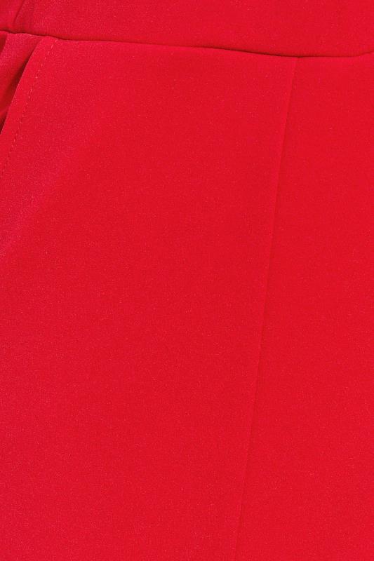 LIMITED COLLECTION Curve Red Split Hem Tapered Trousers 5