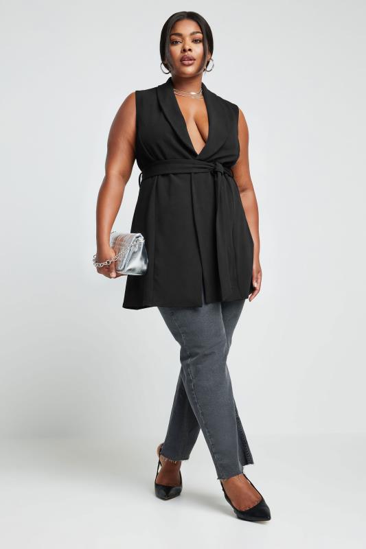  Grande Taille LIMITED COLLECTION Curve Black Sleeveless Blazer