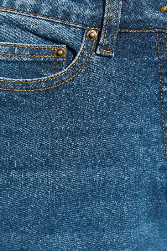 LTS Tall Women's Mid Blue Distressed AVA Skinny Jeans | Long Tall Sally 4
