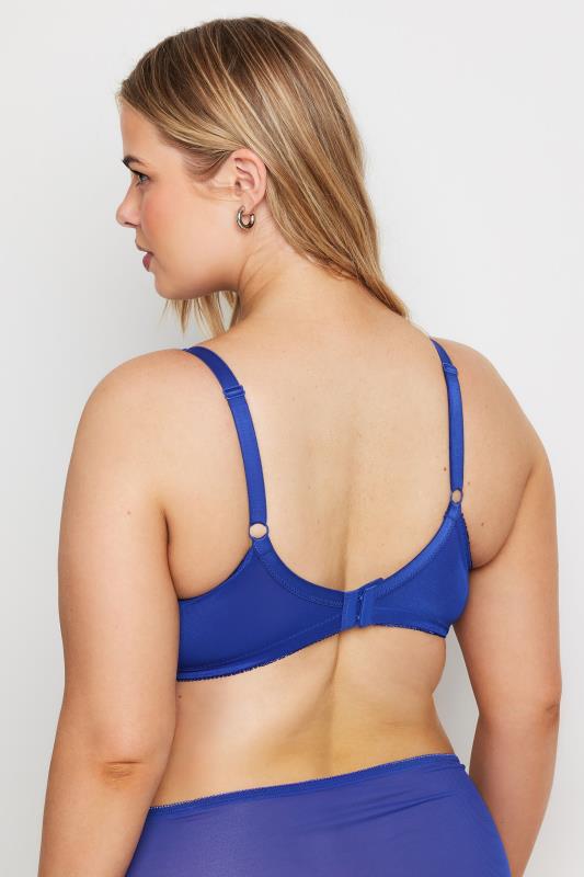 YOURS Plus Size Cobalt Blue Lace Detail Bra | Yours Clothing 3