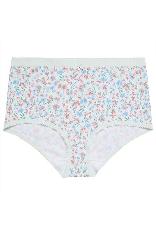 YOURSET 5 PACK Plus Size Pink Floral Print Full Briefs | Yours Clothing 6