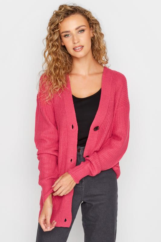 Tall Women's LTS Pink Knitted Cardigan | Long Tall Sally 1