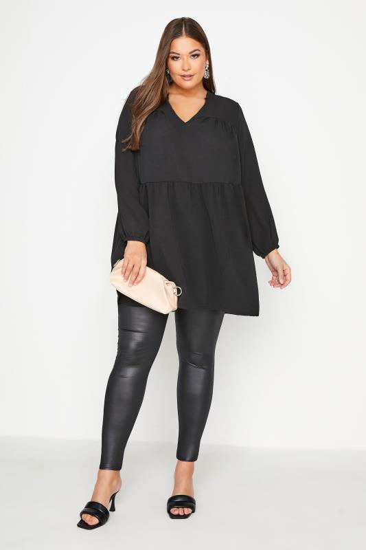 YOURS LONDON Curve Black Smock Top 2