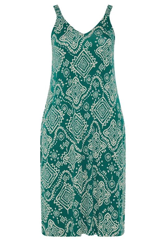 YOURS Plus Size Blue Abstract Print Throw On Midaxi Dress | Yours Clothing 5