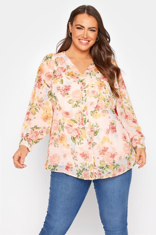 Yours Clothing Women's Plus Size Yours London Peplum Blouse 