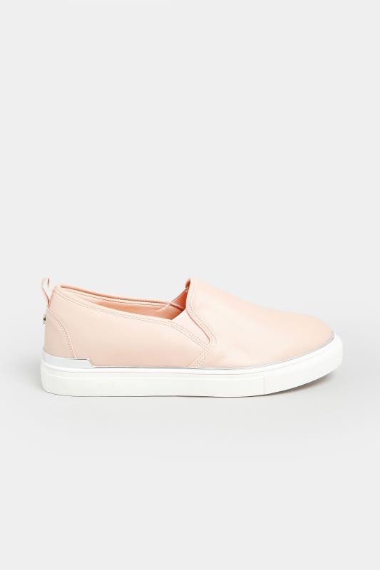 Pink & Silver Hardware Slip-On Trainers In Extra Wide EEE Fit | Yours Clothing 3