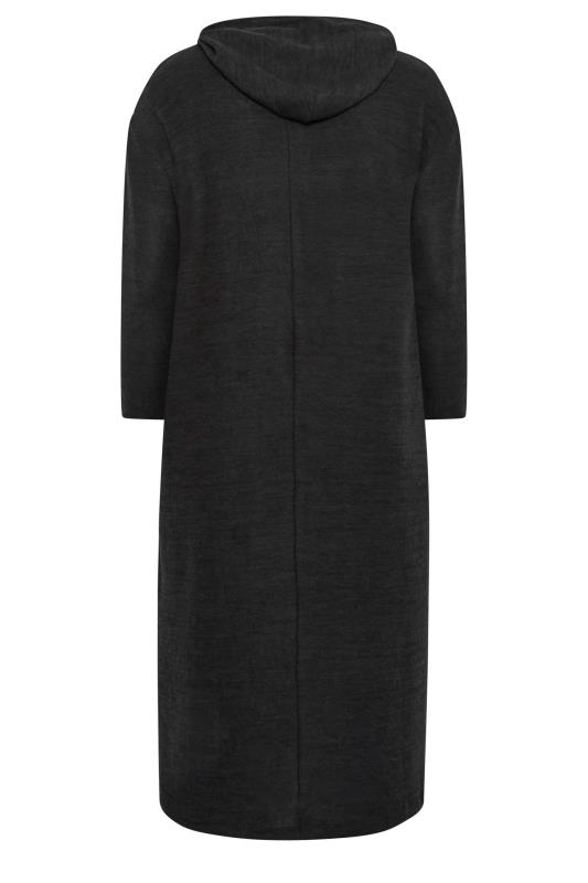 Plus Size Black Soft Touch Hoodie Dress | Yours Clothing 8