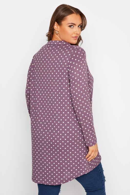 Curve Purple Polka Dot Shirt 3