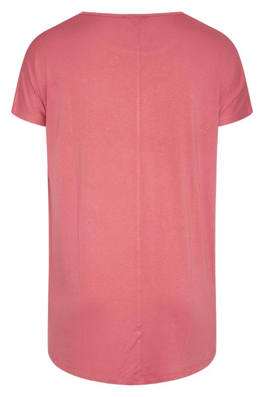 Curve Pink Diamante Star Print T-Shirt 7