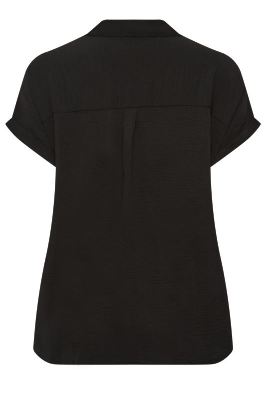 YOURS Curve Plus Size Black Utility Short Sleeve Shirt | Yours Clothing  7